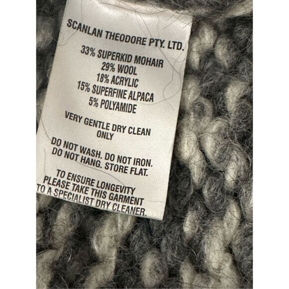 Scanlan Theodore  Grey  Marle Alpaca Wool Sweater size : xl - Picture 6 of 11